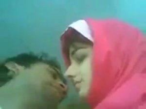 so Attractive Pakistani hijab Couple Kissing