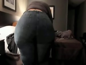 Luscious SSBBW Naughty butt Putting on jeans