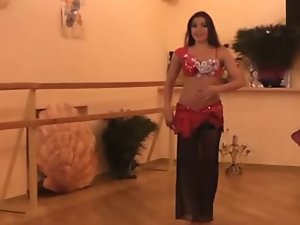 Alla Kushnir gives luscious Belly Dance Lessons part 2